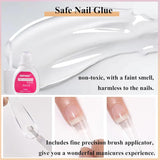 Set unghie finte ballerina - 240 pezzi di delicato rosa lilla per unghie finte, colla a copertura totale su unghie finte, set di punte per unghie finte per manicure e nail art per donne e ragazze (rosa lavanda)