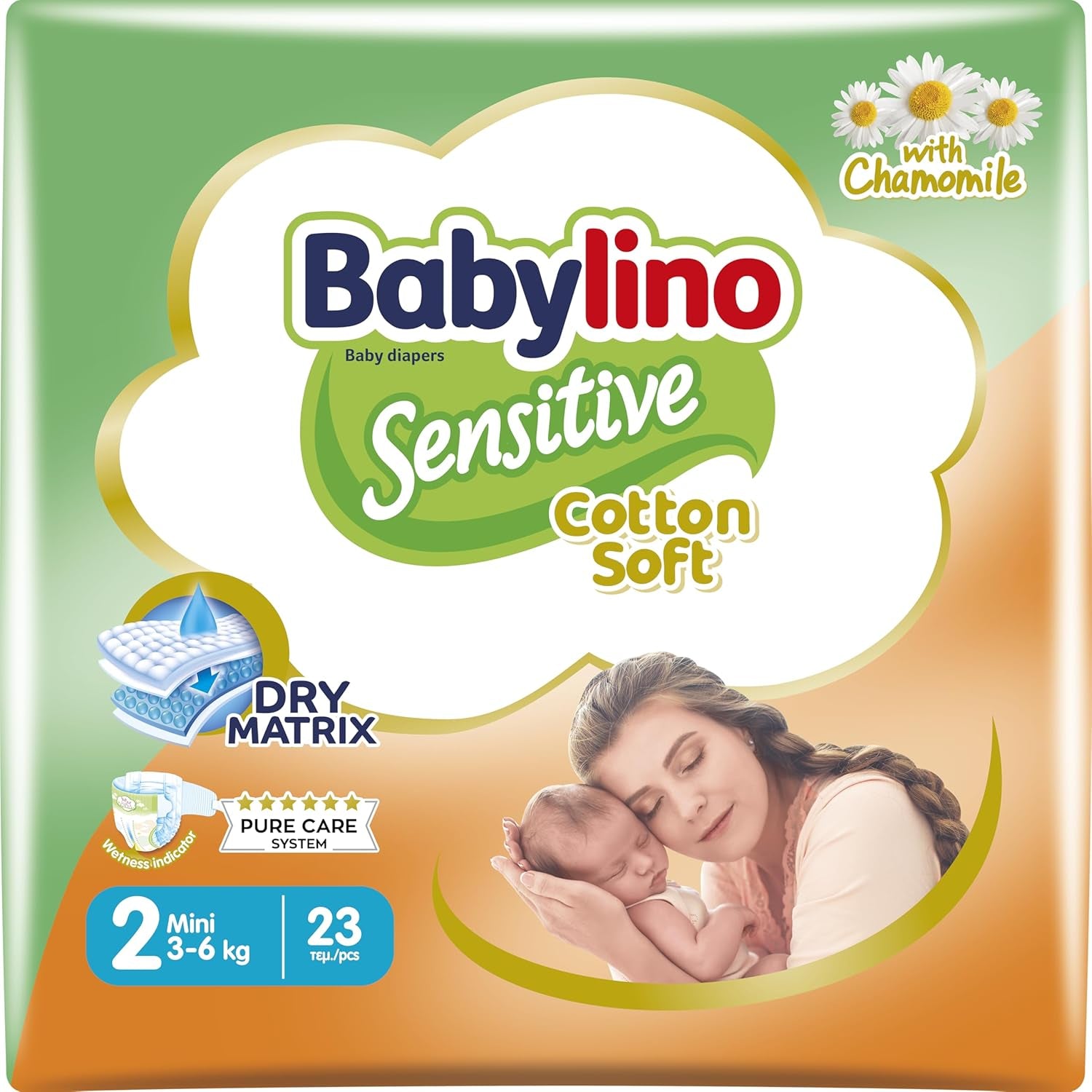 Pannolini per bambini sensibili, taglia 7, extra large plus (+15 kg), 14 pezzi