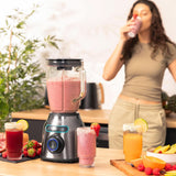 Robot da cucina Cecotec Power Black Titanium 2200MAX Smooth, 2200 W Maximale Leistung, 6 Klingen Aus Edelstahl, Funzione Ice Crush, Funzione Turbo e Smoothie, Funzione Autoclean Kitchen Naty Shop