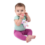 Bright Starts SootheMate Ciuccio in Peluche, Unicorno - Ciuccio staccabile a forma di ciuccio per neonati e bambini più grandi