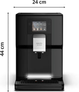 Macchina per caffè espresso completamente automatica Krups Intuition Preference con funzionamento simile a uno smartphone, touch screen a colori da 3,5", tecnologia Smart Slide, sistema di illuminazione intuitivo, 11 bevande, contenitore del latte, EA873810
