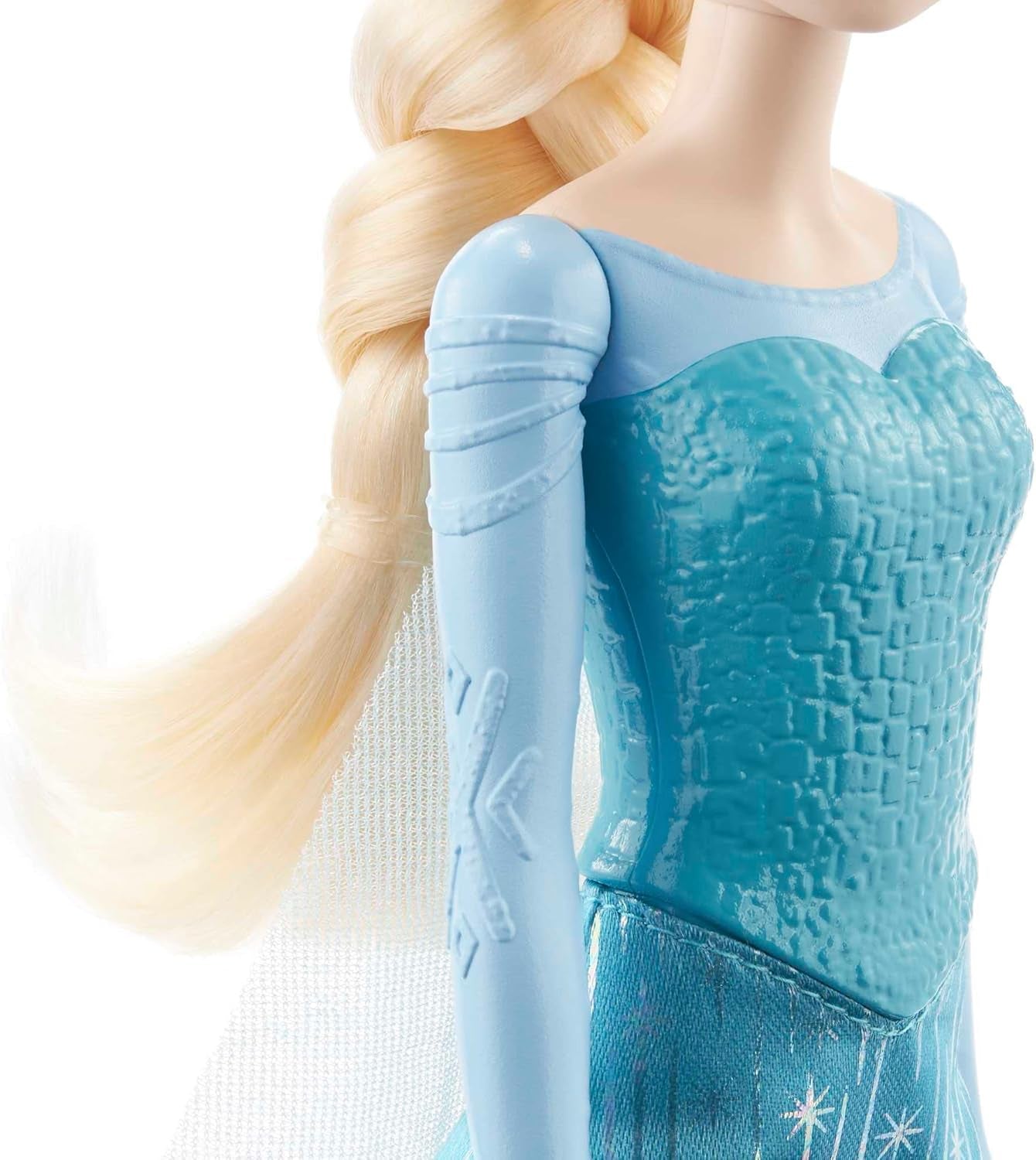 Elsa Mattel Disney Frozen Doll, Frozen Doll, Capelli biondi pettinabili, Scarpe posizionabili, staccabili, Regali Disney, Giocattolo di età 3+, HLW47