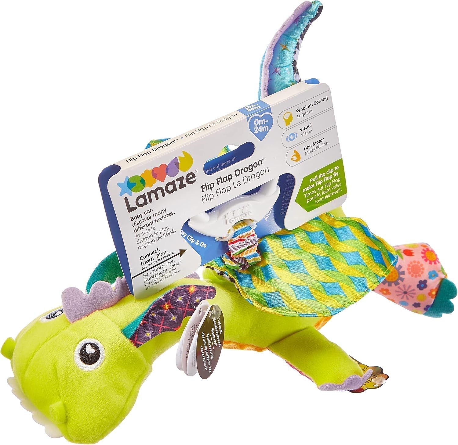 Lamaze Giocattolo per bambini Capitan Calamari, Polpo Pirata Clip & Go, Giocattolo di alta qualità per i più piccoli e Diego Giocattolo per bambini, Drago volante Clip & Go, Giocattolo di alta qualità per i più piccoli Bebe Naty Shop Toys