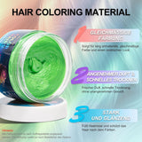 Tintura Per Capelli Verde Temporanea - Cera Colorante Per Capelli, Tonalità Per Capelli Per Uomini Donne, Pomata Per Capelli Naturale, Cera Colorante Per Capelli Con Clip Colorate Per Colorazioni Pazzesche Per Feste (4,23 Once, Verde) Naty Shop Tinture Per Capelli