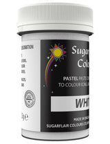Colorante alimentare bianco Sugarflair per pasta, colorante alimentare per pasta, fondente e marzapane, colorante per pasta - 25g
