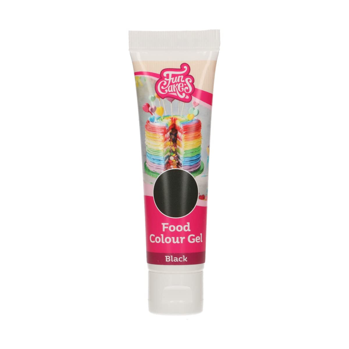 Colorante alimentare Funcakes, gel nero: colorante alimentare altamente concentrato per pasta, panna, fondente e marzapane. Dosaggio facile. Una sola goccia per creare colori vivaci. Halal. 30 g.