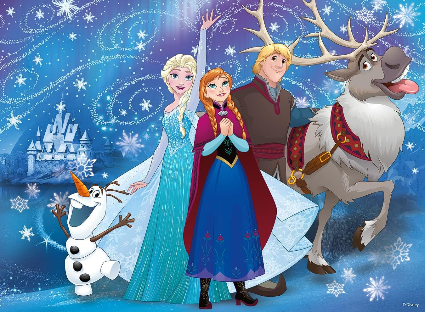 Ravensburger Puzzle per bambini - 13610 Frozen - Neve scintillante - Disney Frozen Puzzle per bambini dai 6 anni, con 100 pezzi in formato XXL, con glitter Puzzle Naty Shop