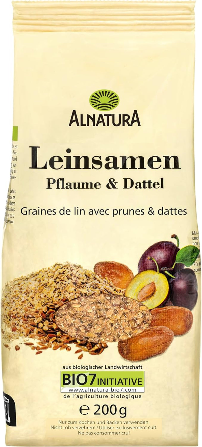 Prugne e datteri bio con semi di lino, 200 g