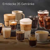 Macchina per caffè espresso automatica Siemens EQ700 classic TP715D01, controllo tramite app, cold brew, display touch intuitivo, fino a 10 creazioni di caffè individuali come preferite, pulizia automatica a vapore, 1500 W, grigio argento