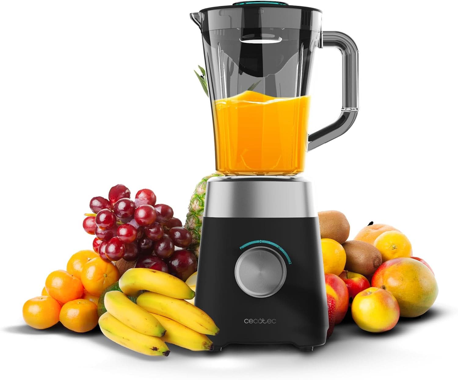 Cecotec Robot da cucina Power Black Titanium 2200MAX Smooth, 2200 W Maximale Leistung, 6 Klingen Aus Edelstahl, Funzione Ice Crush, Funzione Turbo e Smoothie, Funzione Autoclean Kitchen Naty Shop Schwarz 1300 W | 1,5 l | Plastica