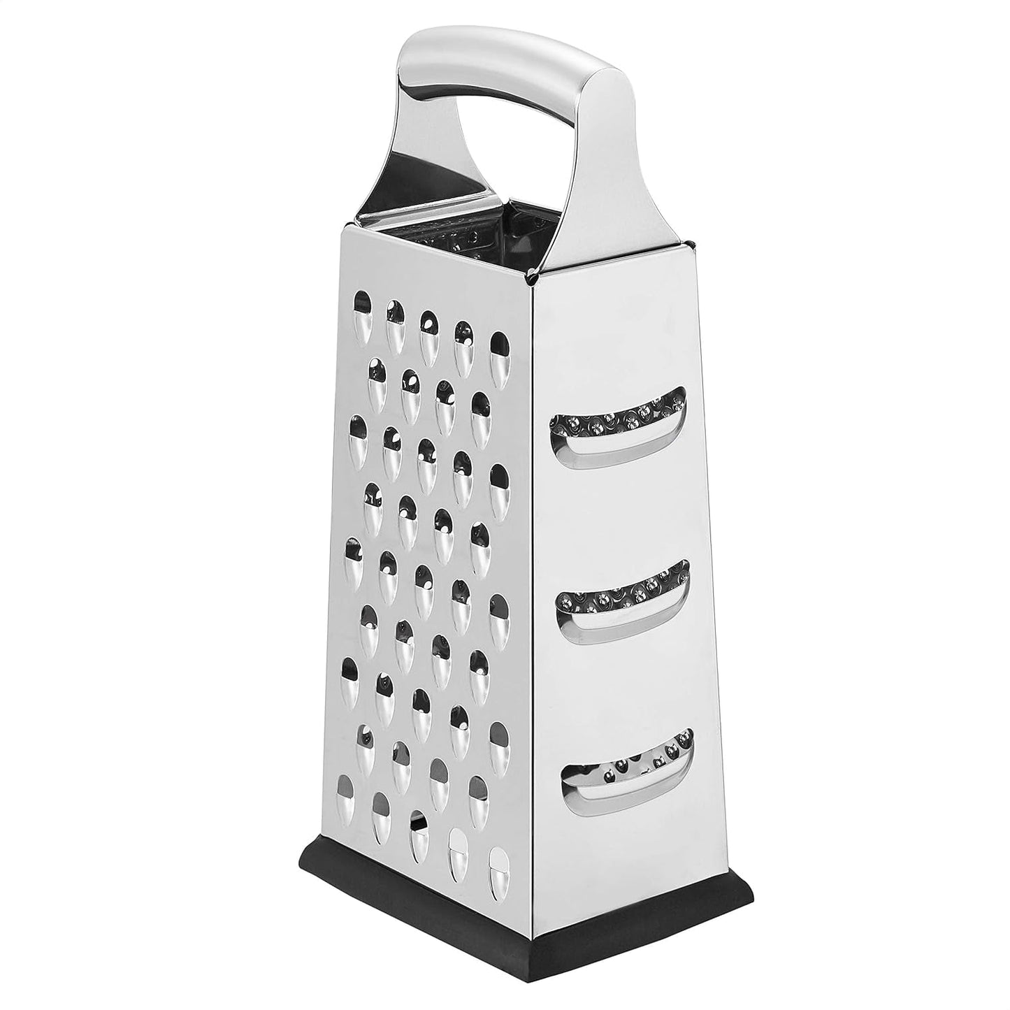 Grattugie quadrate per formaggio resistenti in acciaio inossidabile con base antiscivolo Naty Shop 4-Seitig