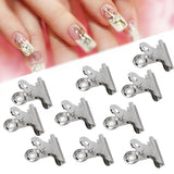 10 pezzi clip per unghie clip in metallo clip per estensione unghie strumento per nail art fissatore in fibra di vetro accessori per nail art attrezzatura pratica durevole salone fai da te per la casa