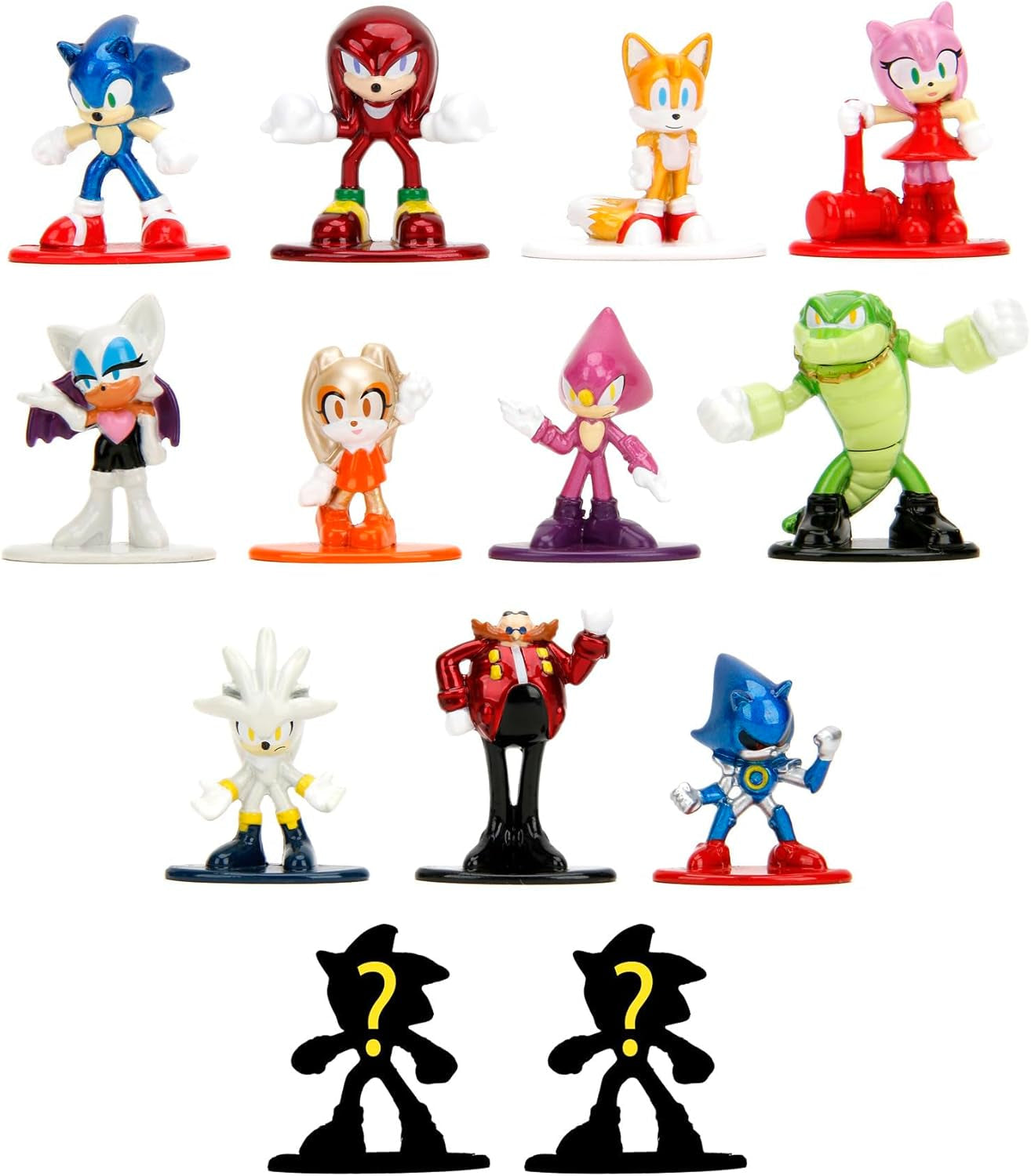 Jada Toys Sonic the Hedgehog Figure (1X Mystery Figure in Blind Pack) - 1 figura da collezione a sorpresa da 13 figure di Sonic, figura in nano metallo (circa 4 cm) per bambini e fan a partire da 3 anni, ondata 1 Action figure Naty Shop