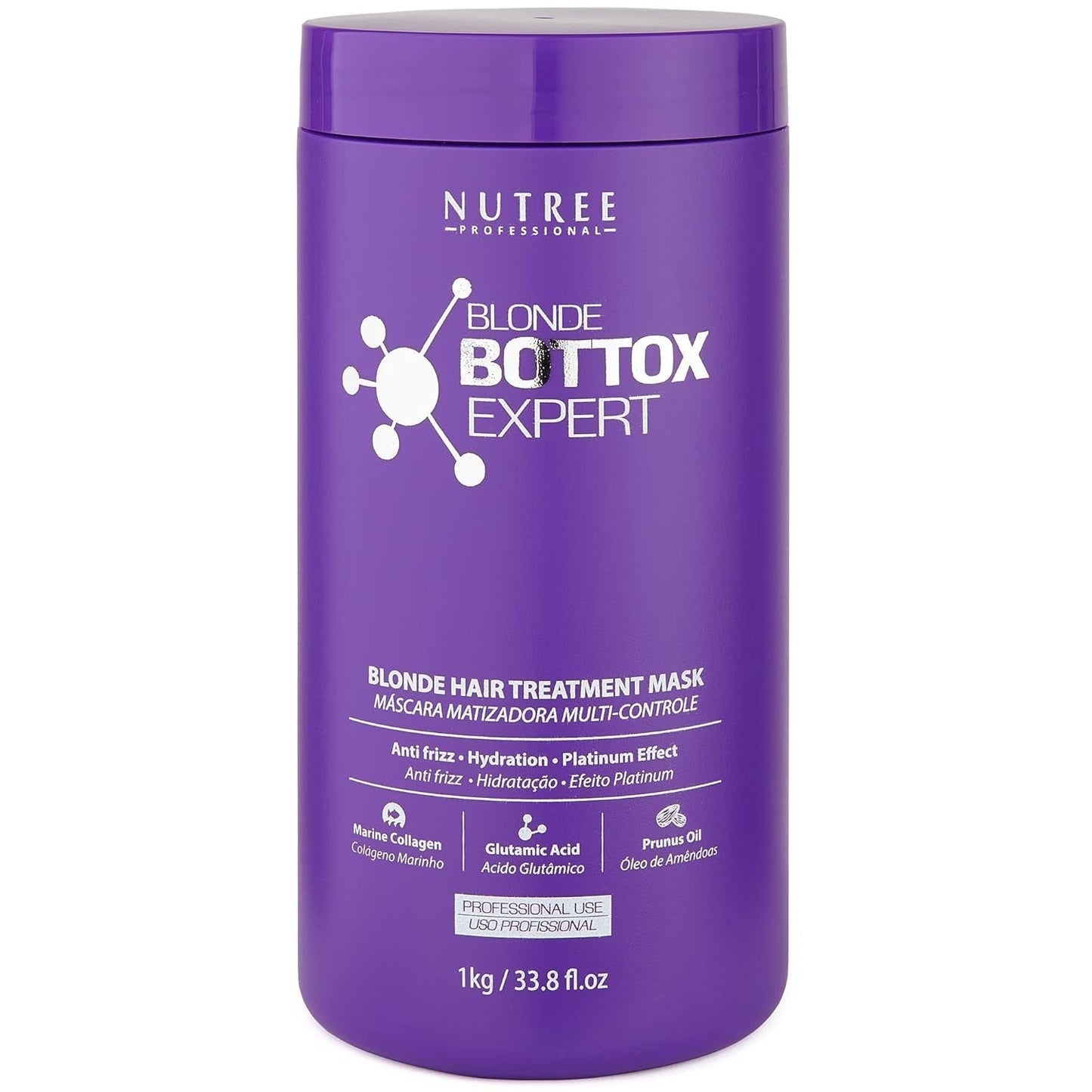 TRATTAMENTO PER CAPELLI BLONDE BONDOX 1kg Maschera termica professionale viola - Olio d'oliva - ripristina l'elasticità e la flessibilità dei capelli, ammorbidisce, idrata e dona lucentezza Naty Shop Hair Mask Titolo predefinito