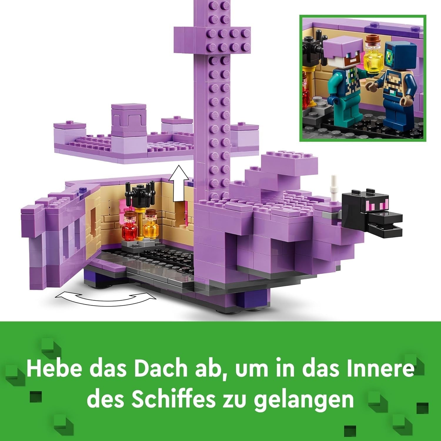 LEGO Minecraft The End Dragon e The End Ship Set di giocattoli d'azione e di scoperta Set di costruzioni per videogiochi Set di avventure Regalo per ragazzi e ragazze 8 anni 21264 Set di costruzioni Beuche den LEGO-Store