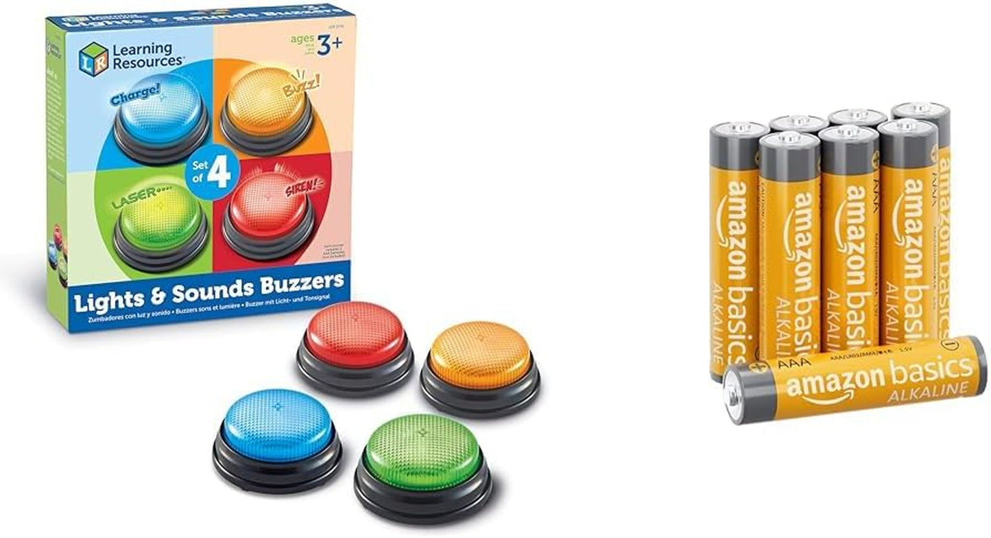Learning Resources Giochi educativi con luci e suoni a partire da 3 anni Giocattolo con domande per bambini con 4 suoni diversi per serate di gioco e aule Bebe Naty Shop giocattoli + batterie Set da 4