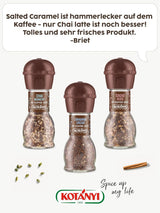 Topping al caffè al caramello salato Kotanyi | feiner Caramellgeschmack, confezione da 4 (4 x 65 g)