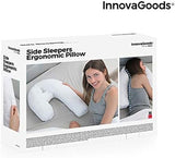 Innovagoods Ergonomic U-Shaped Pillow for Side Sleepers, Ideal for Pregnancy, Promotes Calm Breathing, Reduces Snoring, Cotton and Polyester, White, 39 X 57 X 14 Cm Cervical Orthopedic Pillows Naty Shop