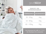 Coperta relax Traumnacht 135 X 200 Cm, coperta ponderata da 4 kg per calmare e alleviare lo stress, consigliata per adulti, certificata Oeko-Tex, prodotta secondo gli standard di qualità tedeschi Trapunte e trapunte Naty Shop
