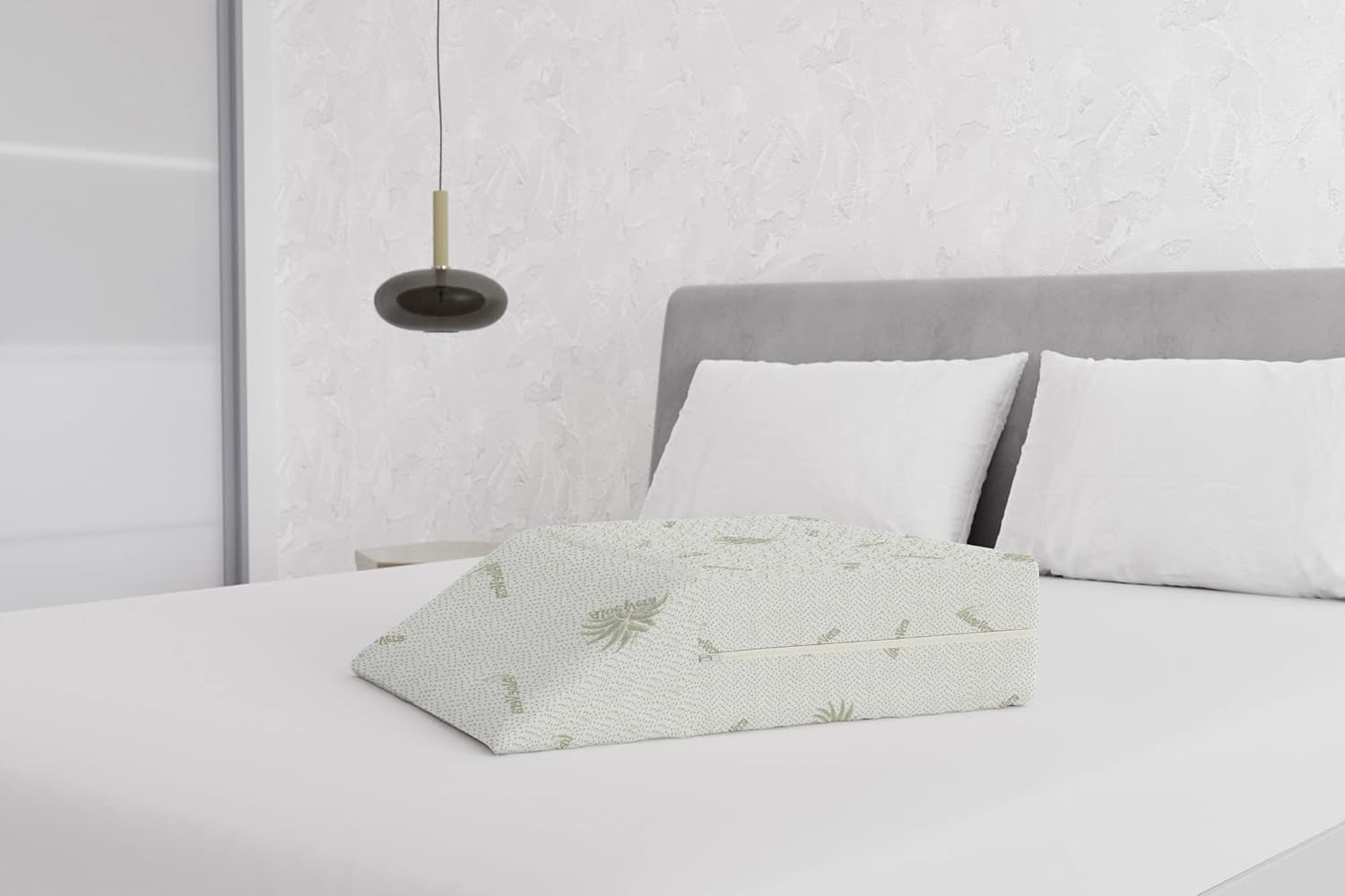 Cuscino Poggiapiedi Removibile Biancheria Da Letto Italiana, Aloe, 61X50X17Cm Cuscini Standard Naty Shop