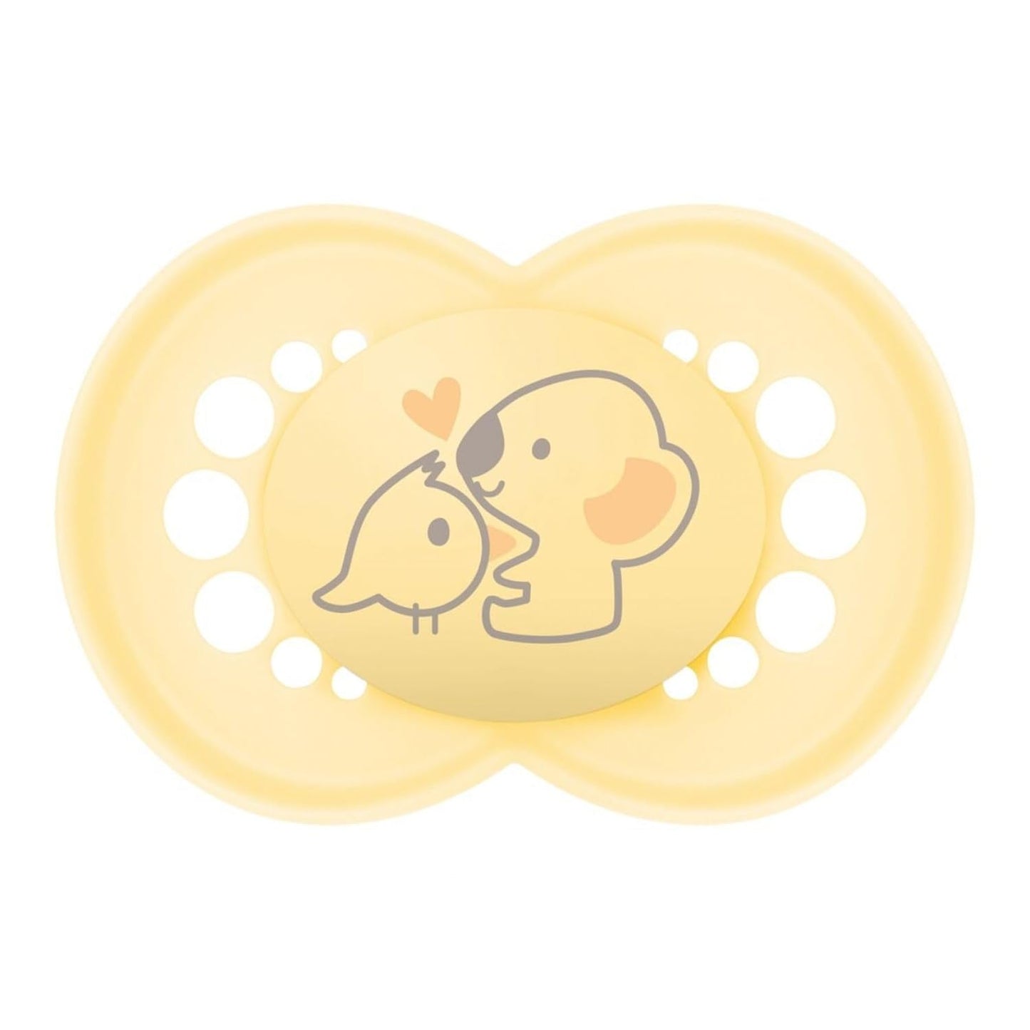 MAMMA | Ciuccio beige originale 18+ mesi (confezione da 3) selezione colore casuale - Tettarella simmetrica in silicone ultra morbido - Ciuccio per bambini dalla forma anatomica per uno sviluppo ottimale della bocca