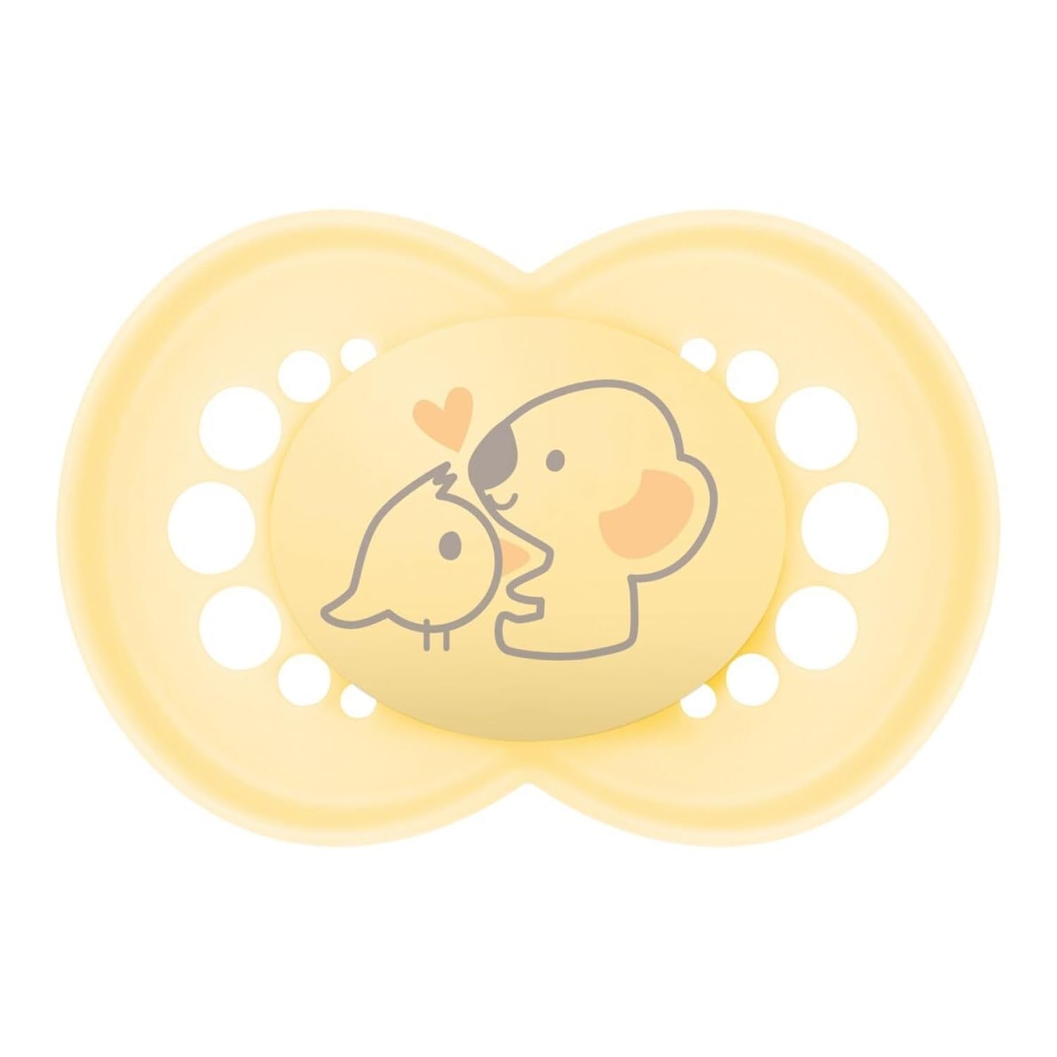 MAMMA | Ciuccio beige originale 18+ mesi (confezione da 3) selezione colore casuale - Tettarella simmetrica in silicone ultra morbido - Ciuccio per bambini dalla forma anatomica per uno sviluppo ottimale della bocca
