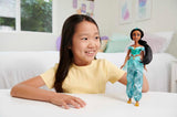 Mattel Disney Princess Toy Jasmine Fashion Bambola mobile con vestiti scintillanti e accessori Regalo ispirato ai film Disney per bambini HLW12 Naty Shop Dolls