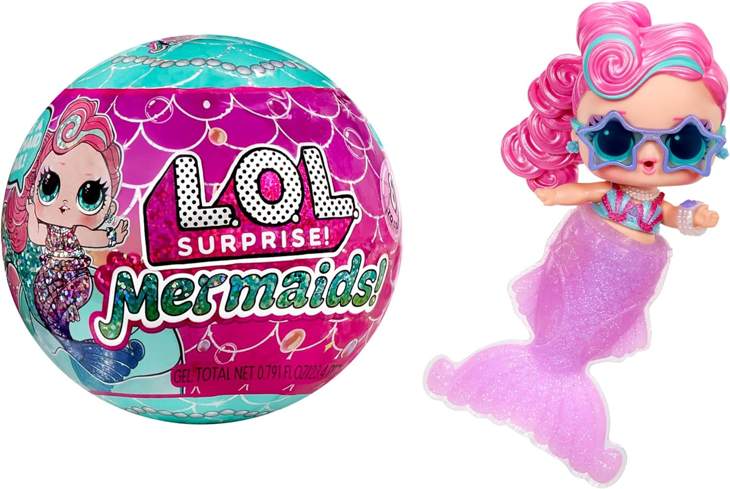 LOL Sorpresa! Sirene Tots - Mini bambole alla moda con code che cambiano colore - Adatte a collezionisti, ragazze e ragazzi dai 4 anni in su