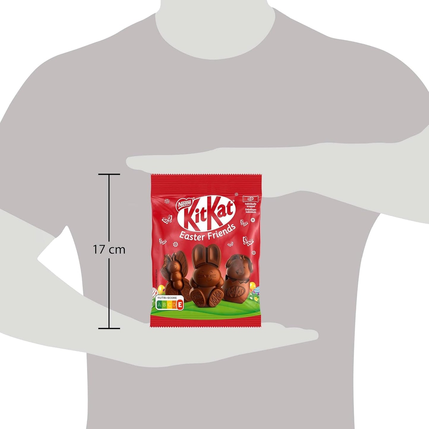 NESTLÉ Easter Friends, mini figurine pasquali di cioccolato al latte con pezzi croccanti, 1 confezione (1 x 65 g)