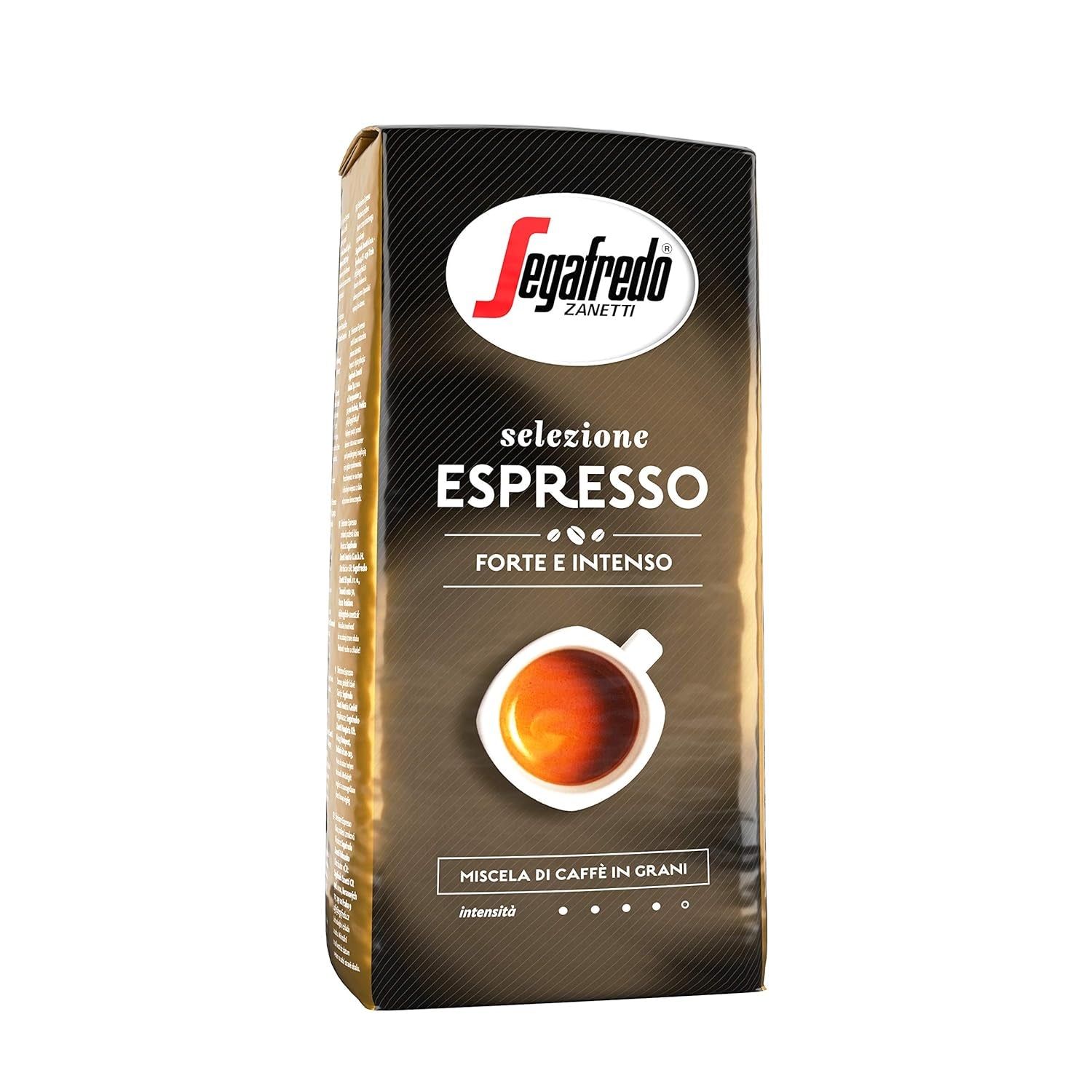 Segafredo Zanetti Selezione Espresso - Chicco intero (confezione da 1kg) - Adatto a tutte le specialità di caffè italiane - Tostatura da media a scura, sapore forte e intenso