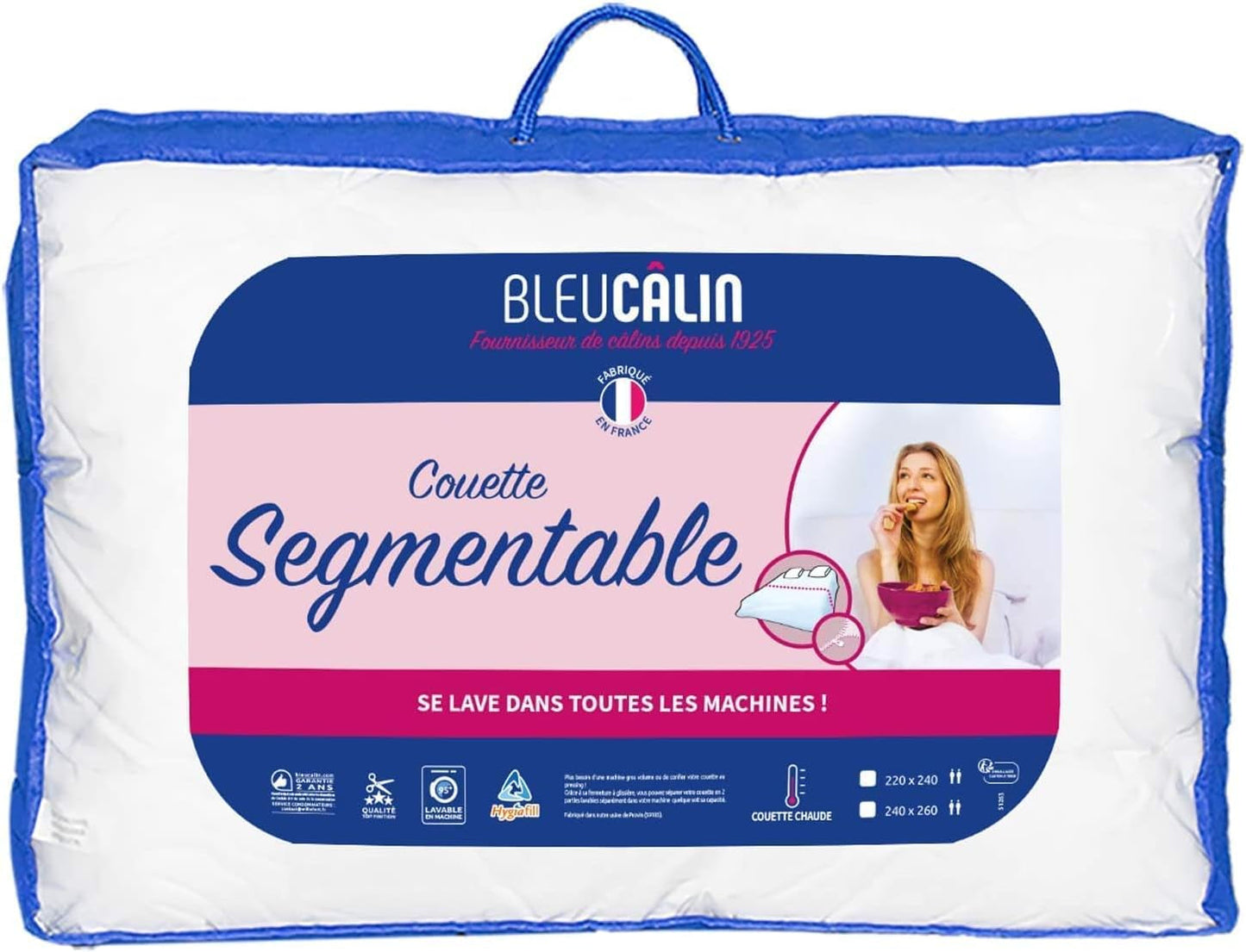KSGB402460 Letto trapuntato per 2 persone, facilmente lavabile, bianco, 220X240 cm Trapunte e trapunte Naty Shop
