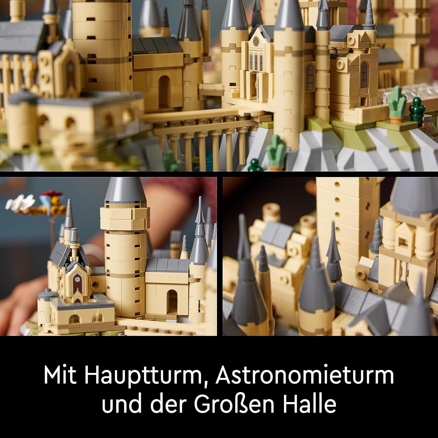 Castello di Hogwarts LEGO Harry Potter con le ali del castello - set da collezione per adulti comprendente torre principale e torre astronomica, camera dei segreti e minifigure dell'architetto - regalo per donne - 76419 Set da costruzione Besuche den LEGO-Store