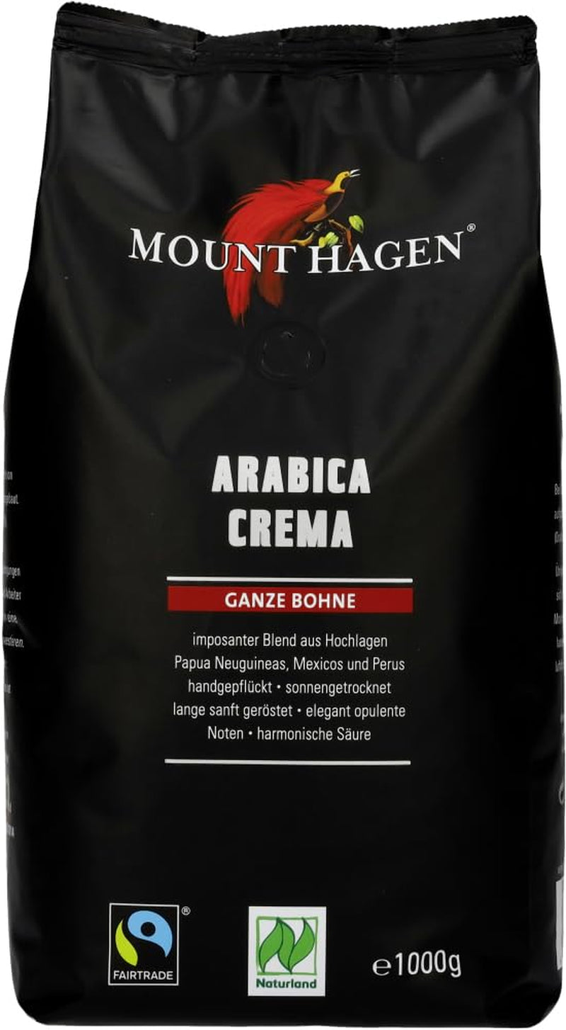Crema di caffè tostato biologico, chicchi interi (2 x 1 kg)