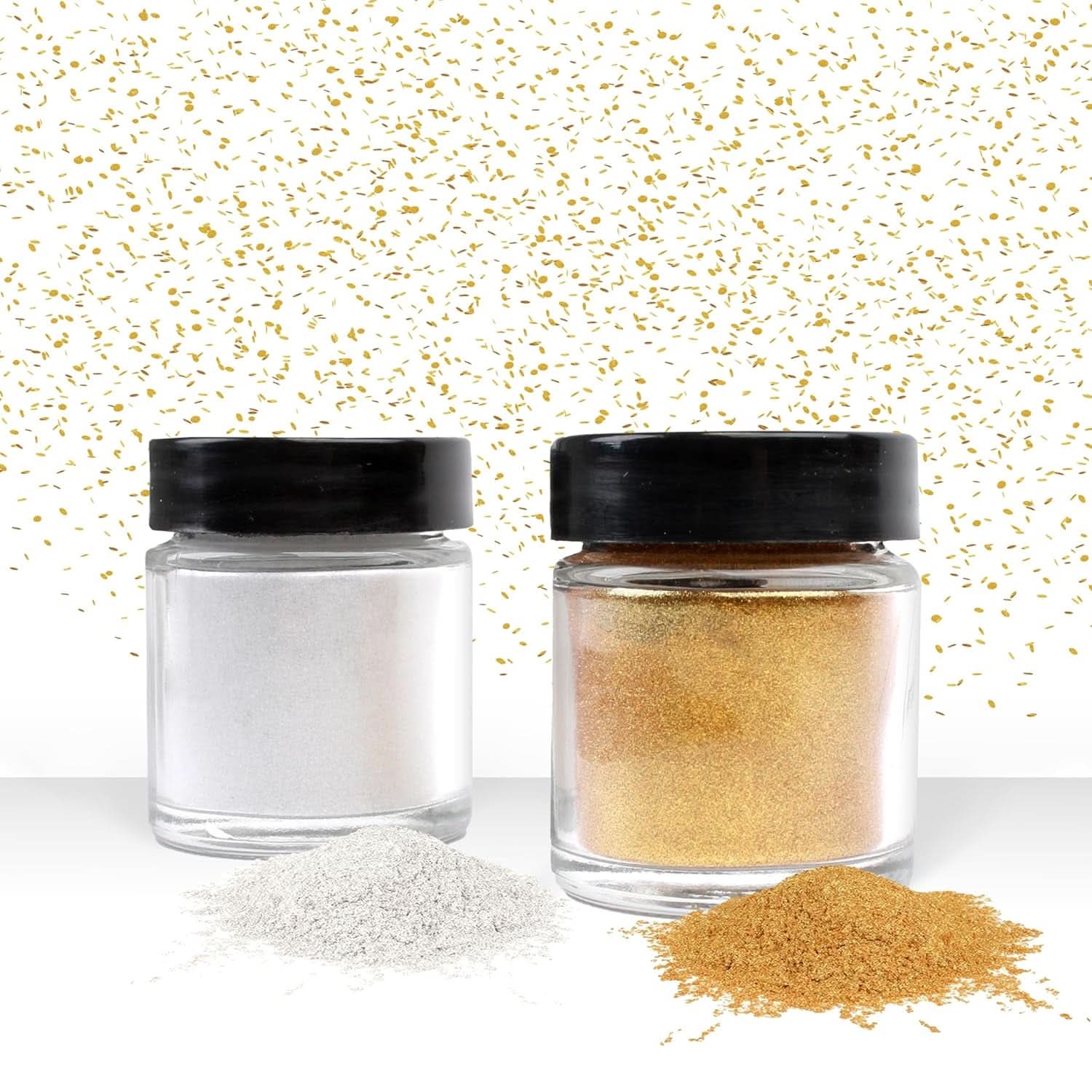 Günthart glitter, polvere, oro e argento, set 2 x 7 grammi Naty Shop
