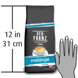 Caffè Der-Franz Melange, intensità 3/5, 100% Arabica, chicchi di caffè interi, 4 x 1000 g