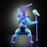 Giocattolo Masters of the Universe Origins, figura di Skeletor della collezione di cartoni animati, cattivo in piedi a ca. 14 cm con armatura, bastone, spada e 2 maschere, Action figures HYD24 Naty Shop