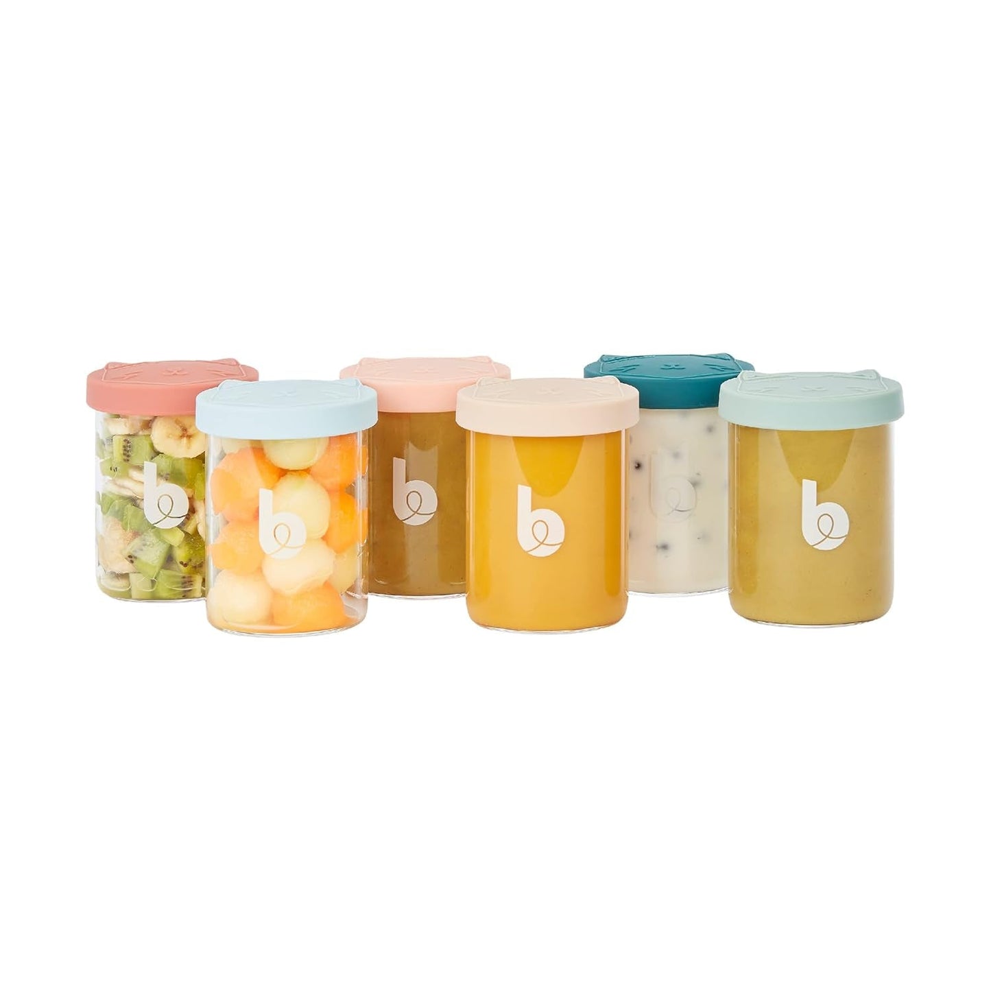 Babymoov ISY BOWLS contenitori per alimenti per bambini in vetro robusto e resistente alla temperatura - per conservare/congelare alimenti per bambini, 6x 250ml + 3x 120ml Naty Shop contenitori per alimenti 6X250ml