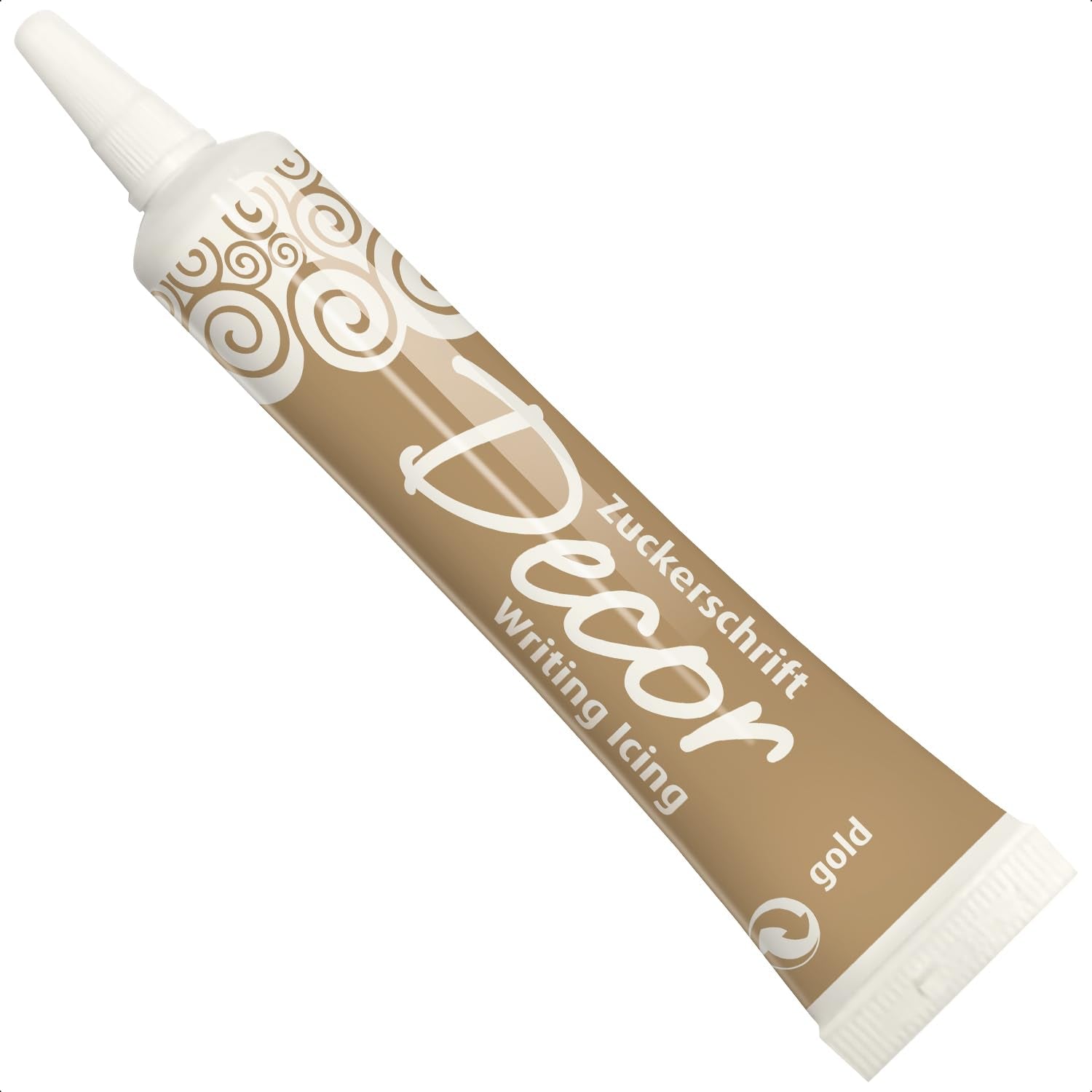 Günthart Backdecor 25 g Zucchero con lettere ORO Per tutti i dolci dal colore dorato In zucchero per bellissime lettere e disegni, 1 confezione (25 g)