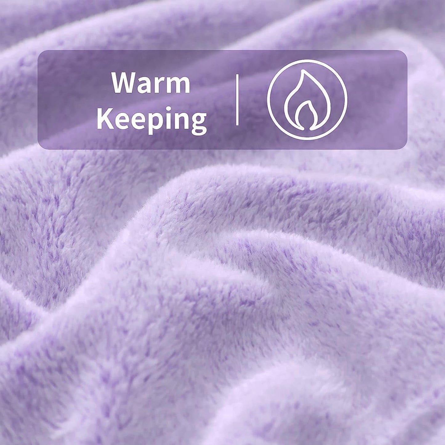FY FIBER HOUSE plaid in pile flanella, coperta in microfibra con stampa ghepardo 3D, 228 X 274 cm, viola Piumini e trapunte Naty Shop