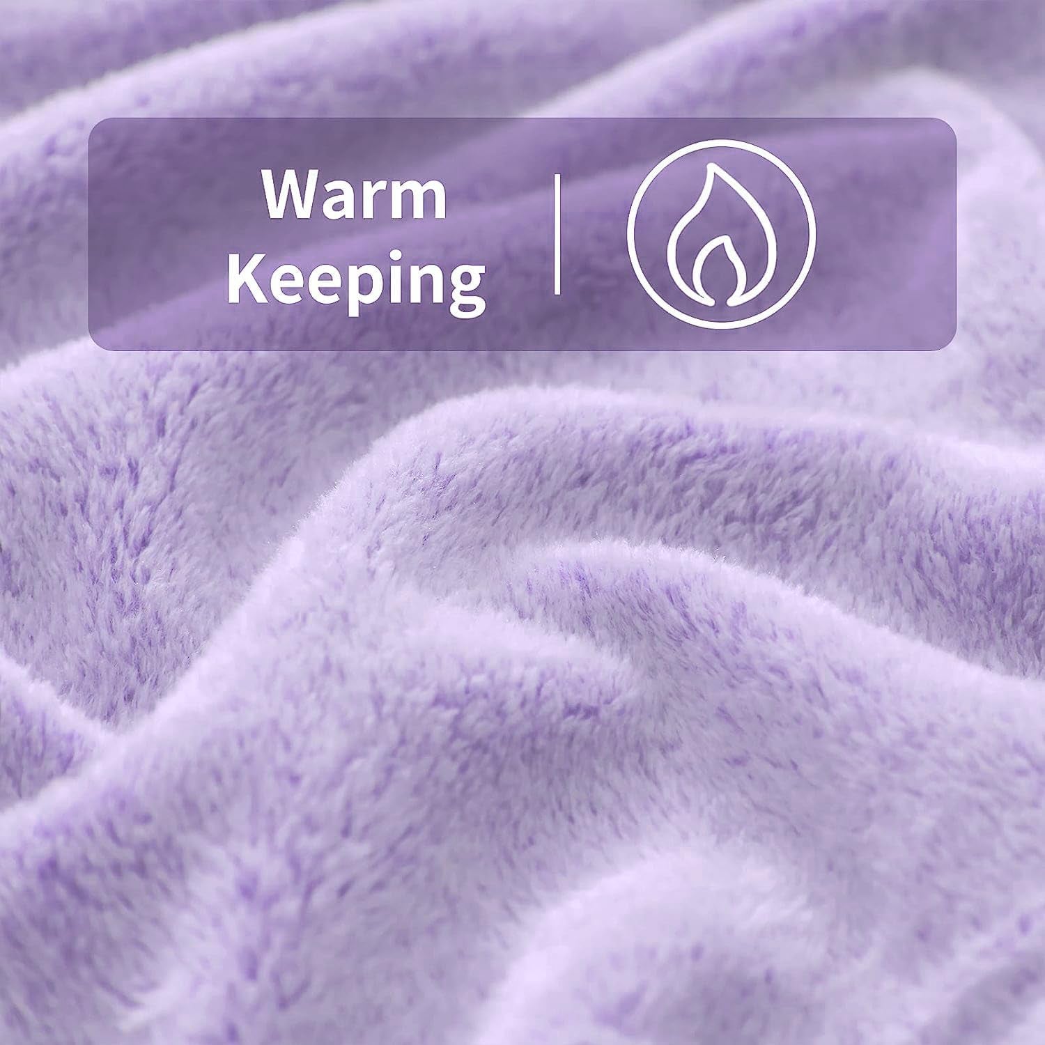 FY FIBER HOUSE plaid in pile flanella, coperta in microfibra con stampa ghepardo 3D, 228 X 274 cm, viola Piumini e trapunte Naty Shop
