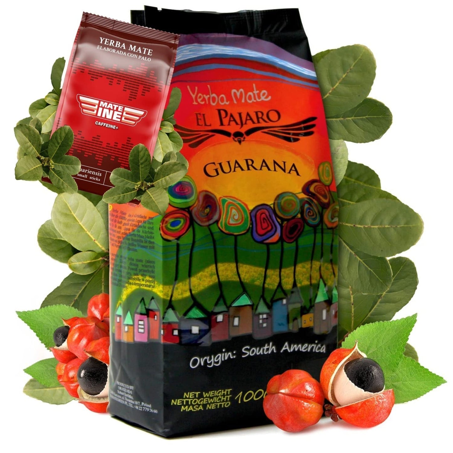 Guaranà 1000 g| Tè Mate del Paraguay | Forte, con catuava, polvere di guaranà, lime | Extra forte, tonificante, ad alta stimolazione