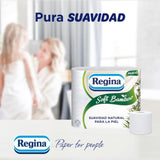 Carta Igienica Regina Soft Bamboo, 40 Rotoli, 3 Strati, 160 Fogli, Morbidezza Naturale per la Tua Pelle, Carta Igienica in Fibra di Bambù, Confezione in Carta, Certificato Fsc
