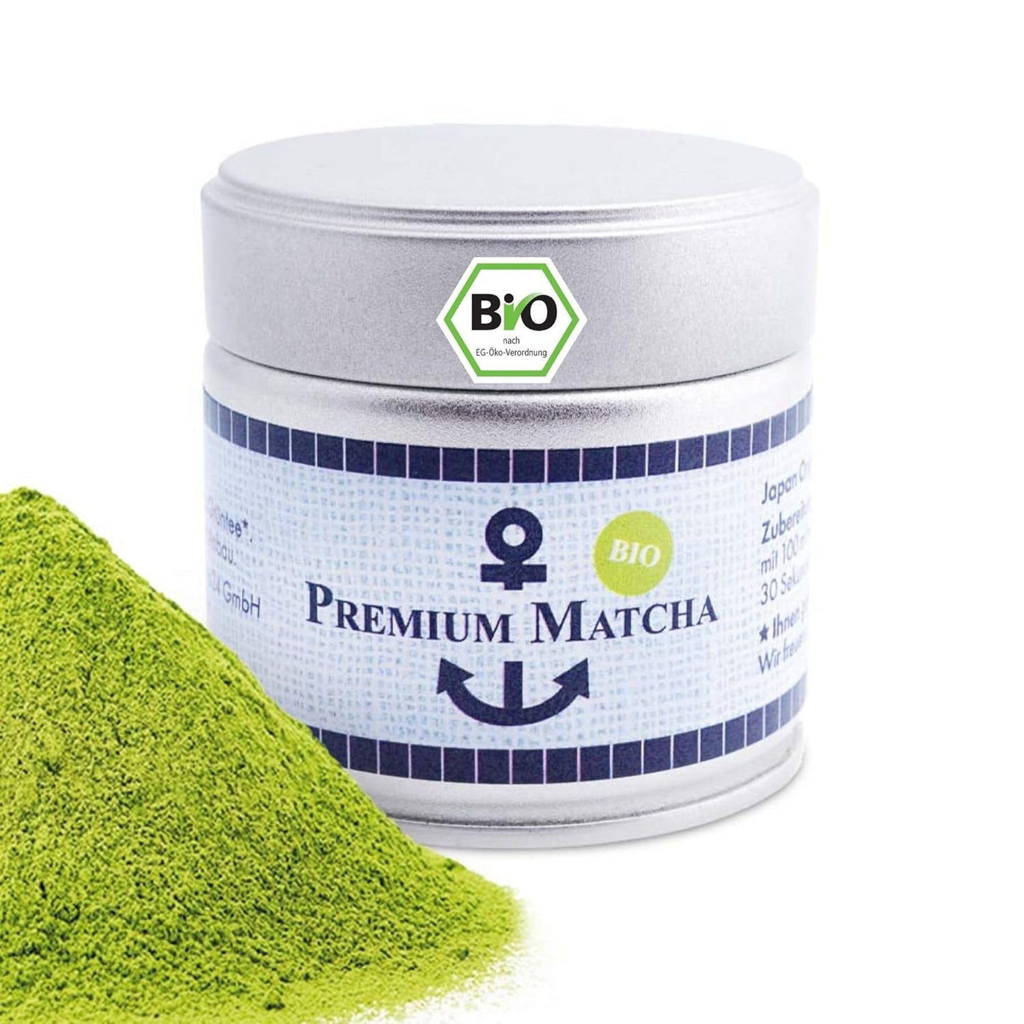 Matcha biologico premium dal Giappone, grado cerimoniale, senza pesticidi, polvere extra fine in scatola da 30 g, sapore di tè verde intenso e delicato, adatto per latte macchiato, frullati, grado cerimoniale