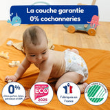 - Pannolini taglia 4+ 9-20 kg – Ökologische Babywaidern – natürliche Babypflege, ipoallergen, ohne Parfüm und auslaufsicher – hermestellung in Frankreich – 126 pannolini usa e getta – 1 mese