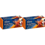 Mix di frutta Meßmer | 25 bustine di tè | Vegano | Senza glutine | Senza lattosio (confezione da 2)