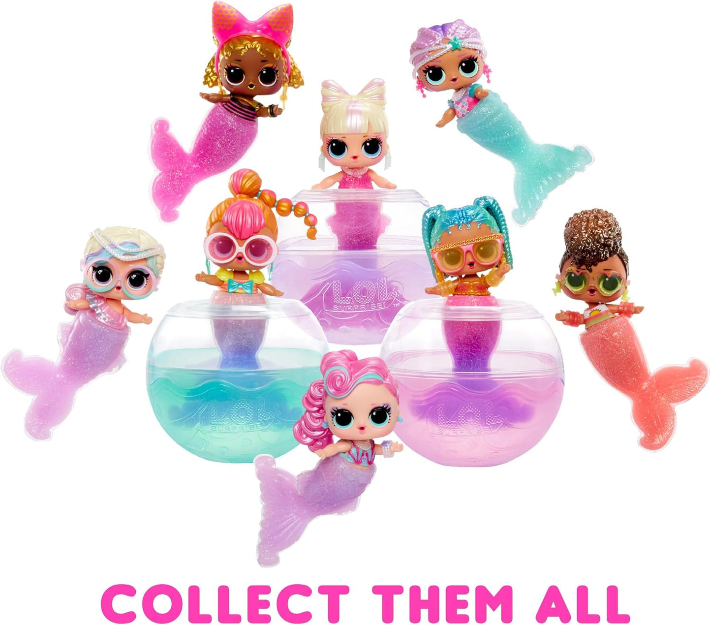 LOL Sorpresa! Sirene Tots - Mini bambole alla moda con code che cambiano colore - Adatte a collezionisti, ragazze e ragazzi dai 4 anni in su