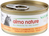 Almo Nature HFC Cibo umido naturale per gatti - Tonno e gamberetti, confezione da 24 (24 x 70 g)