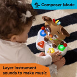 Baby Einstein, Drum & Learn Dean Giocattolo didattico musicale - Giocattolo multisensoriale per bambini, 2 modalità di gioco, colori, forme e strumenti, oltre 50 suoni, dai 6 mesi Giocattoli per bambini Naty Shop