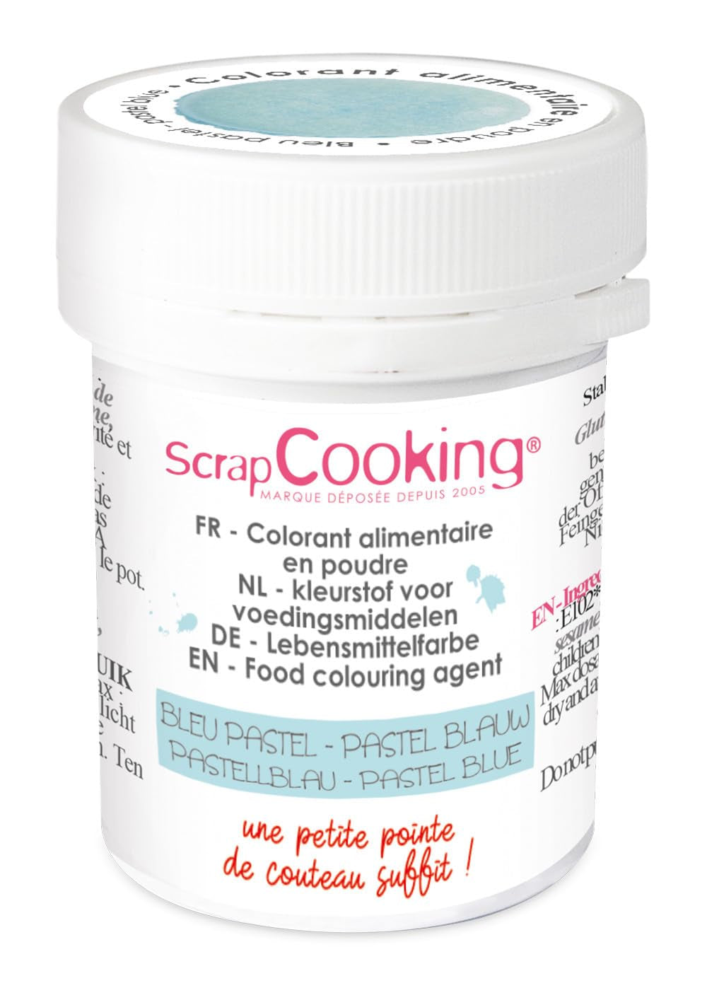 Scrapcooking - Colorante artificiale in polvere blu pastello 5 g