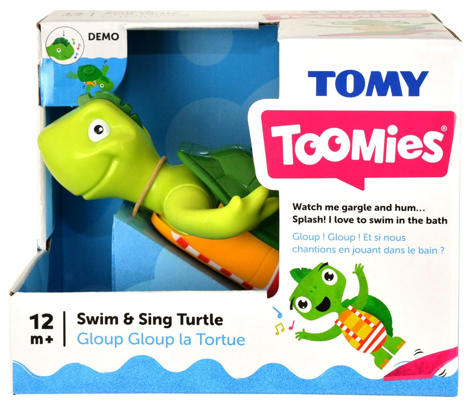 TOMY Gioco acquatico per bambini "Plantschi la tartaruga che canta" multicolore, giocattolo di alta qualità per bambini con musica, combina giocattolo da bagno e giocattolo musicale, a partire da 12 mesi! Giocattolo da bagno per giochi acquatici Jucarii Bebe Naty Shop
